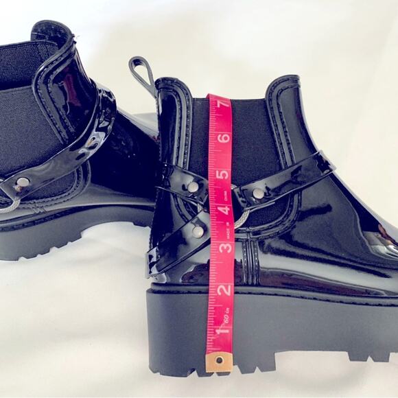 ZODIAC Women’s Rain Boots, Chunky Sole, Gorpcore, Whimsigoth, Pull-On, Size 8 - Picture 4 of 12